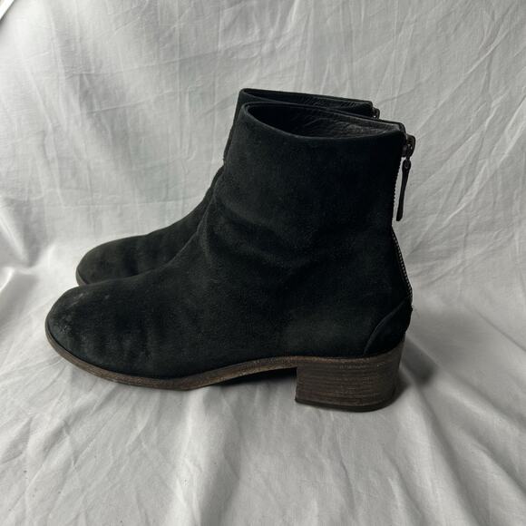 Marsell Suede Block Heel Ankle Boots Size 38.5 (US 8) Black *Blemishes - Picture 3 of 9